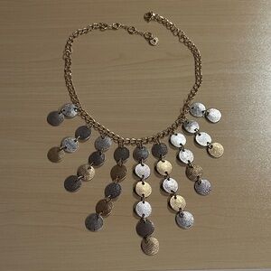 Karma Bella Two-Tone Disc Fringe Necklace